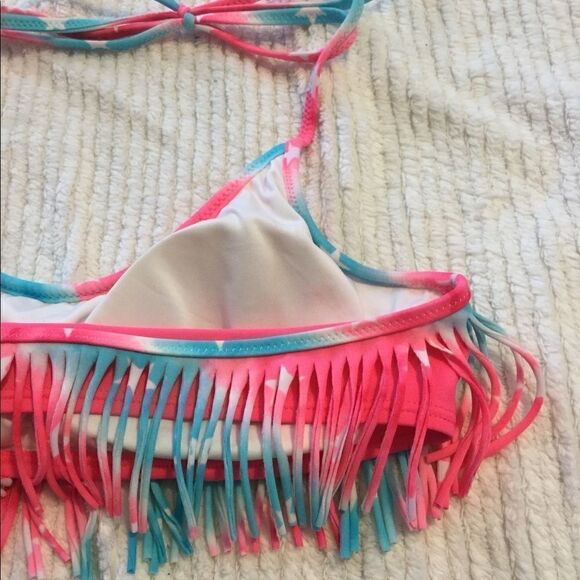 Victoria’s Secret S fringe tie dye bikini top - Picture 7 of 8